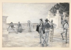 Balthazar şarkı söylüyor: by Edwin Austin Abbey