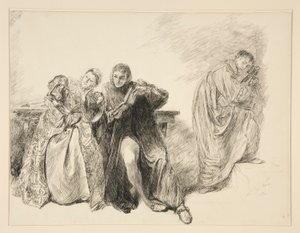 Bianca ve Lucentio, III. Perde, Sahne i, Hırçın Ehlileştirilmesi'nden by Edwin Austin Abbey