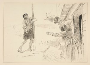 Christopher Sly, Giriş için örnek, Sahne ii, Hırçın Evcilleştirme by Edwin Austin Abbey
