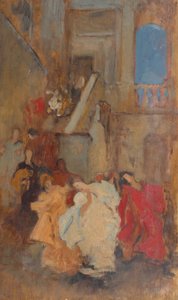 Kompozisyon Çalışması, muhtemelen A Ölçüsü için by Edwin Austin Abbey