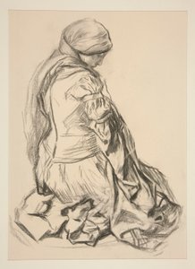için perdelik çalışma by Edwin Austin Abbey