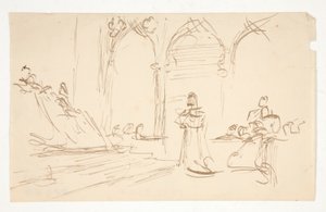 için erken çalışma by Edwin Austin Abbey