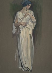 için erken çalışma by Edwin Austin Abbey
