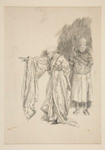 King - Act II, Scene III, All için erken çalışma by Edwin Austin Abbey