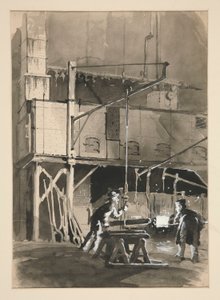 Fabrika çalışması: Demir eritme fırını by Edwin Austin Abbey