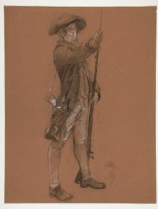 için şekil çalışması by Edwin Austin Abbey