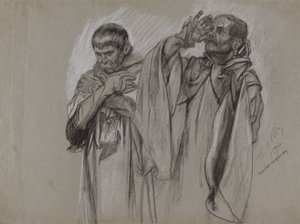 için şekil çalışması by Edwin Austin Abbey