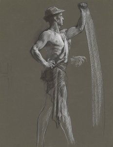 için şekil çalışması by Edwin Austin Abbey
