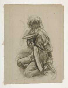 Kral Arthur için şekil çalışması by Edwin Austin Abbey