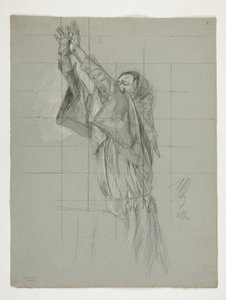 Kral Arthur için şekil çalışması by Edwin Austin Abbey