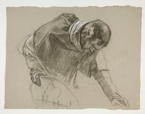 Kral Arthur için şekil çalışması by Edwin Austin Abbey