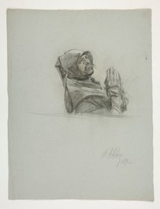 Kral Arthur için şekil çalışması by Edwin Austin Abbey
