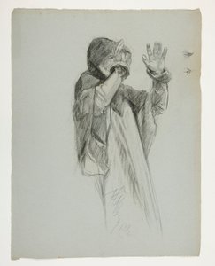 Kral Arthur için şekil çalışması by Edwin Austin Abbey