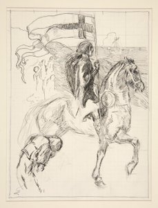 Galahad Ayrılıyor, Kutsal Kâse Arayışı için çalışma (1901
