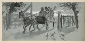 Açık bir arabadaki bir grup insan - (tanımlanamayan resim) by Edwin Austin Abbey