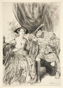 Henry ve Anne Boleyn. Kral Henry: by Edwin Austin Abbey