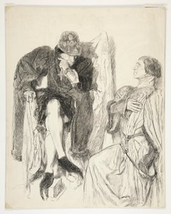 Kral Louis XI - Perde III, Sahne III, Kral Henry VI (Bölüm III) by Edwin Austin Abbey
