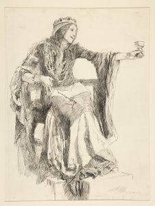 Lady Macbeth, Perde III.sahne IV, Macbeth by Edwin Austin Abbey