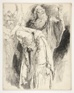 Cordelia kollarında ölü olarak Lear, Act V, Scene iii, King Lear by Edwin Austin Abbey