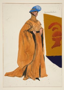Northumberland, Henry Irving için kostüm çizimi by Edwin Austin Abbey