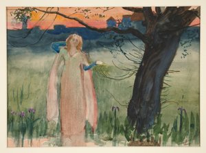 Dere kenarında Ophelia - Perde IV, Sahne VII, Hamlet by Edwin Austin Abbey