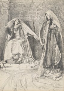 Rebecca ve Rowena, Ivanhoe için illüstrasyon by Edwin Austin Abbey