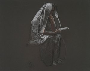 Oturan figür için by Edwin Austin Abbey