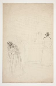 Köprüde Shylock - I. Perde, Venedik Taciri by Edwin Austin Abbey