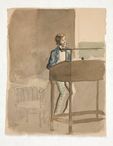Charles Dickens için eskiz by Edwin Austin Abbey