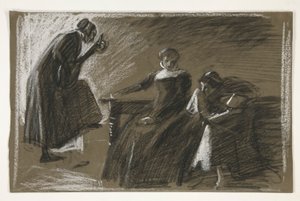 Tanımlanamayan bir Shakespeare oyunu için taslak by Edwin Austin Abbey