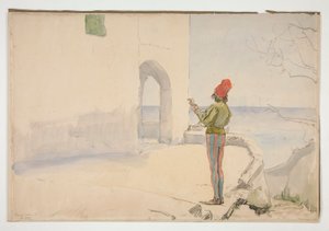 için çalışma by Edwin Austin Abbey