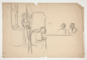 için çalışma by Edwin Austin Abbey