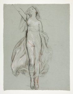 Merkezi figür için çalışma by Edwin Austin Abbey