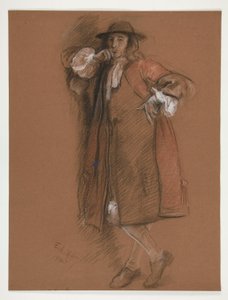 Soldaki şekil için çalışma by Edwin Austin Abbey