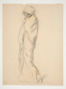 11 pm(?) figürü için çalışma by Edwin Austin Abbey