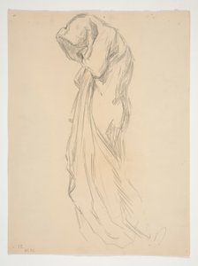12 gece yarısı rakamı için çalışma by Edwin Austin Abbey