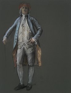 Benjamin Franklin figürü için çalışma by Edwin Austin Abbey