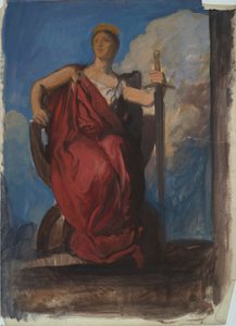 Pennsylvania Genius figürü için çalışma by Edwin Austin Abbey