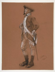 General Anthony Wayne figürü için çalışma, by Edwin Austin Abbey