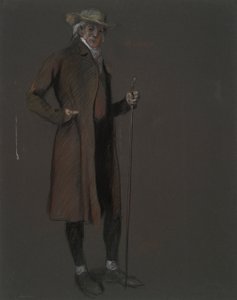 John Bartram figürü için çalışma, by Edwin Austin Abbey