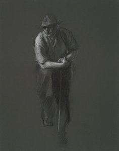 Emekçi(?) figürü için çalışma, by Edwin Austin Abbey