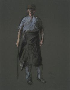 Bir İşçi figürü için çalışma, by Edwin Austin Abbey