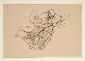 Bir meleğin incelenmesi (vitray için mi? tavan için mi?) by Edwin Austin Abbey