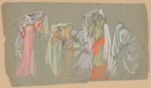 Tutsak erdemlerin incelenmesi, by Edwin Austin Abbey