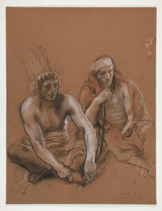 için iki Hintlinin incelenmesi by Edwin Austin Abbey