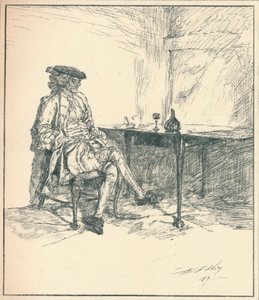 Mektup. Yayınlanmamış Karakalem, 1890, 1923 by Edwin Austin Abbey