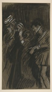 Üç adam, Hırçın Evcilleştirme (?) by Edwin Austin Abbey