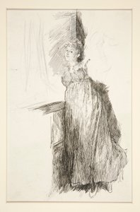 Penceredeki kadın - tanımlanamayan resim by Edwin Austin Abbey