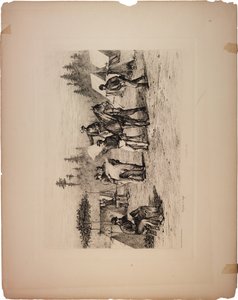 Kamptaki gazeteler, 1876 by Edwin Austin Forbes