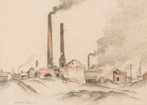 Tuğla İşleri (kağıt üzerinde pastel)